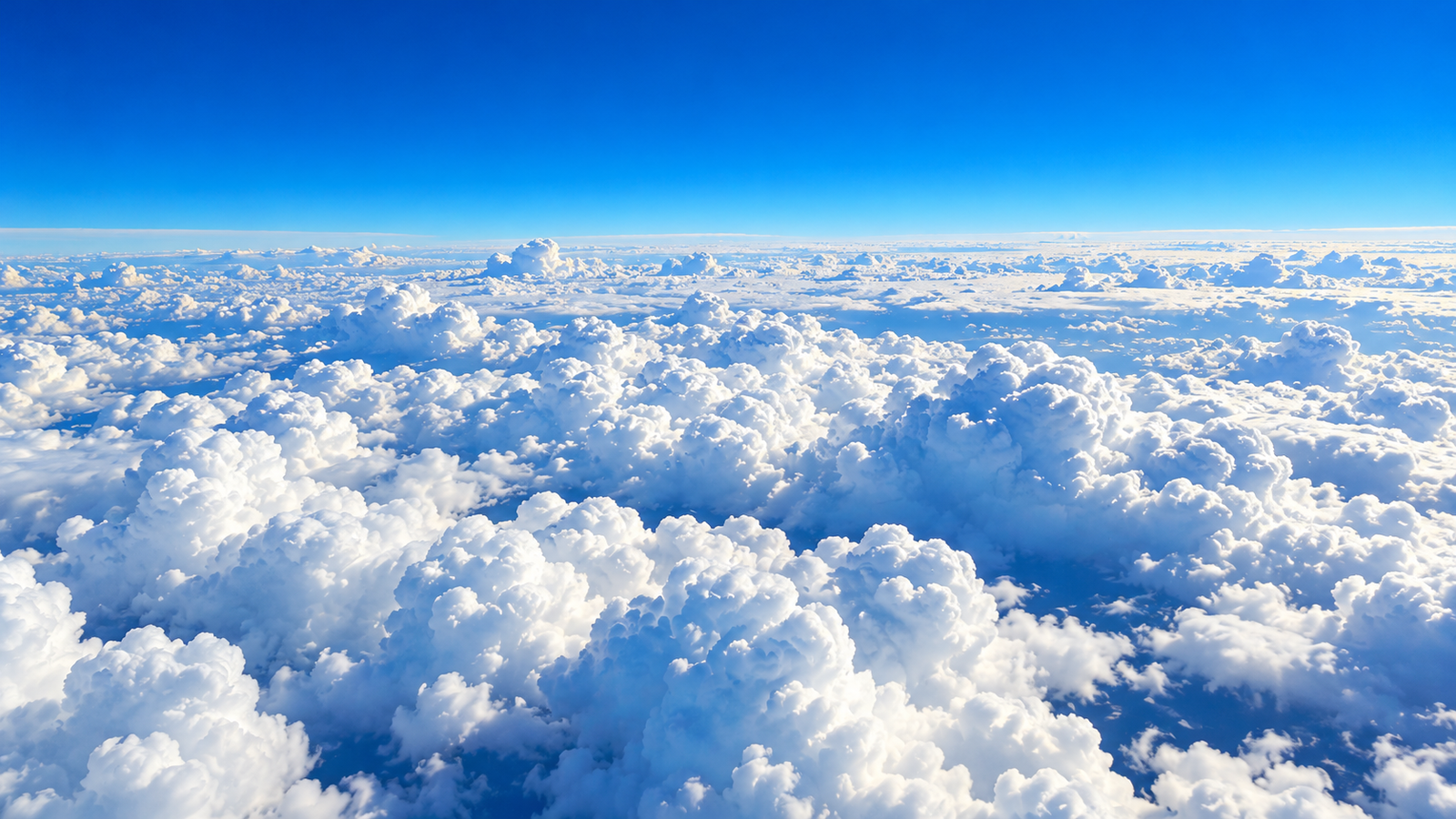 Sea of clouds image used as the middle frame between the two AI videos
